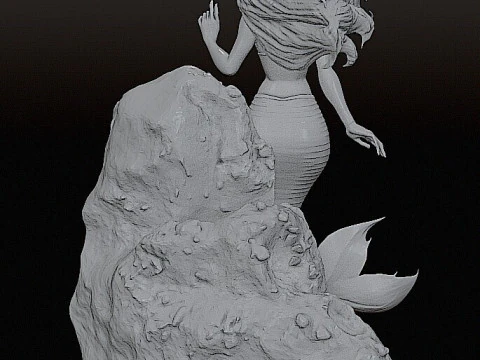 Ariel - The Little Mermaid STL Pre-support Lychee 3D Print Model