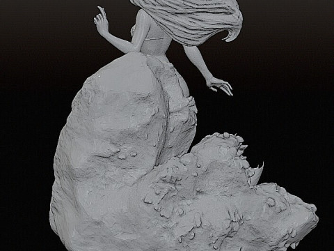 Ariel - The Little Mermaid STL Pre-support Lychee 3D-Druckmodell