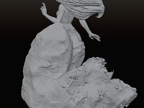 Ariel - The Little Mermaid STL Pre-support Lychee 3D Print Model