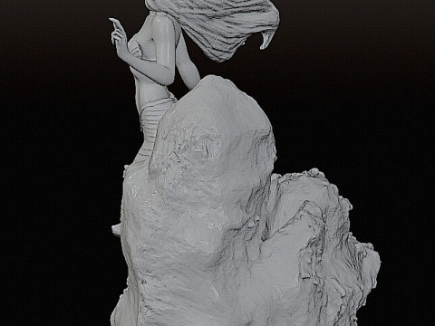 Ariel - The Little Mermaid STL Pre-support Lychee 3D-Druckmodell