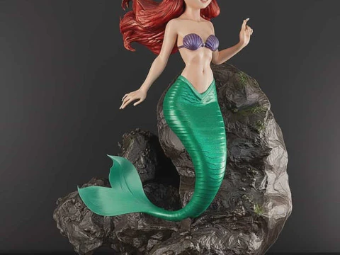 Ariel - The Little Mermaid STL Pre-support Lychee 3D Print Model