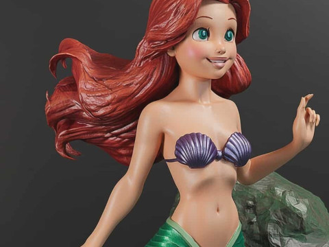 Ariel - The Little Mermaid STL Pre-support Lychee 3D Принт Модель