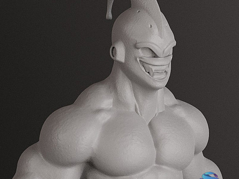 MAJIN BOO REALISTIC FIGURE STL - CUTTED 3D प्रिंट मॉडल