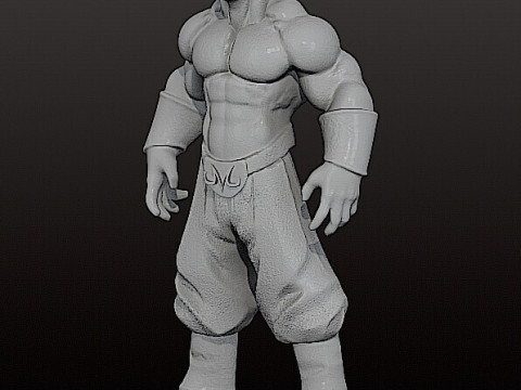 MAJIN BOO REALISTIC FIGURE STL - CUTTED 3D प्रिंट मॉडल
