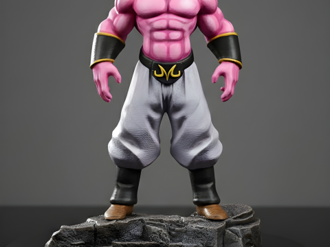 MAJIN BOO REALISTIC FIGURE STL - CUTTED 3D 打印模型