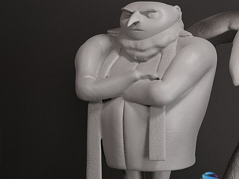 DESPICABLE ME DIORAMA MINIONS CUTTED 3D 프린트 모델