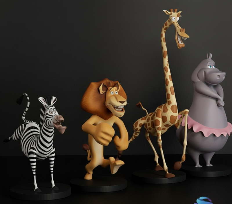 MADAGASCAR COLLECTION STL 3D Baskı Modeli .c4d .max .obj .3ds .fbx .stl .blend