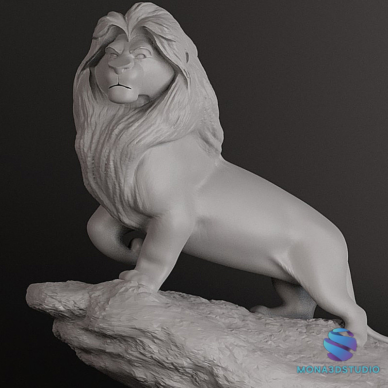 The lion king diorama STL 3D-Druckmodell .c4d .max .obj .3ds .fbx .stl .blend 
