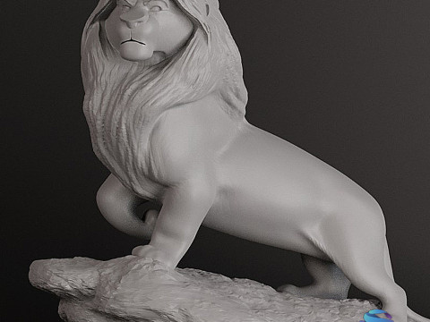 The lion king diorama STL 3D Print Model