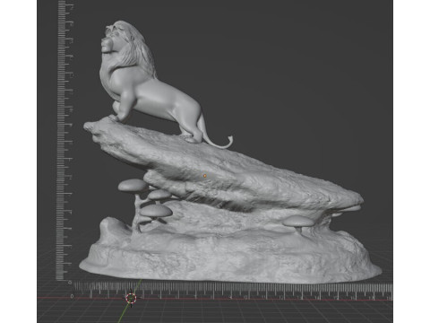 The lion king diorama STL 3D-Druckmodell