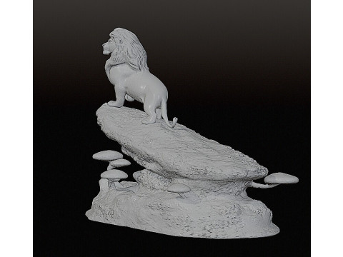 The lion king diorama STL 3D-Druckmodell