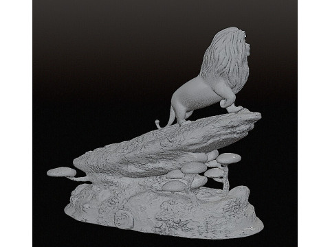 The lion king diorama STL 3D-Druckmodell