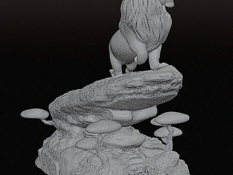 The lion king diorama STL 3D-Druckmodell
