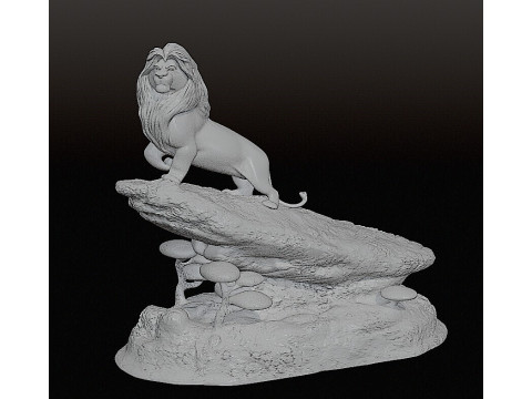 The lion king diorama STL 3D-Druckmodell