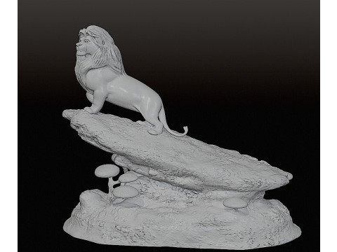 The lion king diorama STL 3D-Druckmodell