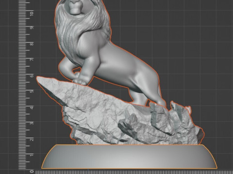 The Lion King Diorama STL 3D Printable 3-Piece Snap-Fit Full Figure 3D Print Model