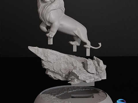 The Lion King Diorama STL 3D Printable 3-Piece Snap-Fit Full Figure 3D Print Model