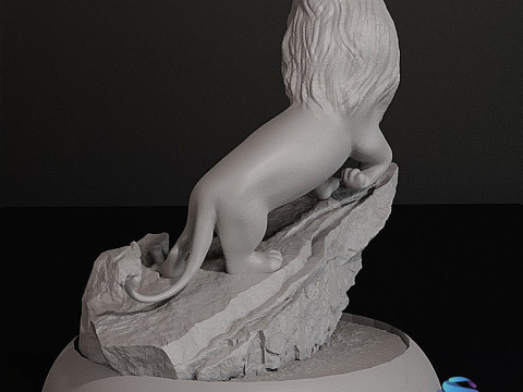 The Lion King Diorama STL 3D Printable 3-Piece Snap-Fit Full Figure 3D Print Model