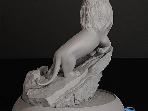 The Lion King Diorama STL 3D Printable 3-Piece Snap-Fit Full Figure 3D Print Model