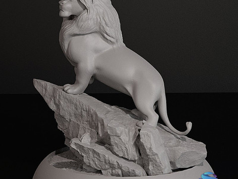The Lion King Diorama STL 3D Printable 3-Piece Snap-Fit Full Figure 3D Print Model