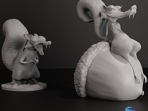 Scrat Scratte s with Presupported STL Files 3D 打印模型