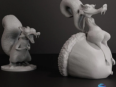 Scrat Scratte s with Presupported STL Files 3D Print Model