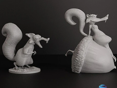 Scrat Scratte s with Presupported STL Files 3D Print Model