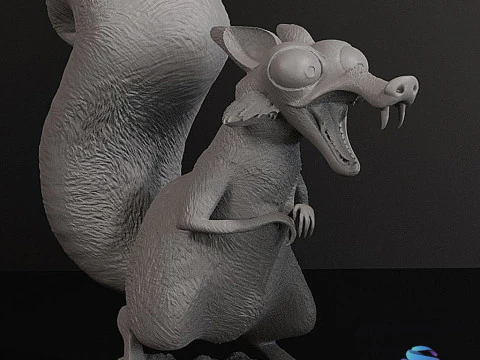 Scrat Scratte s with Presupported STL Files 3D Print Model