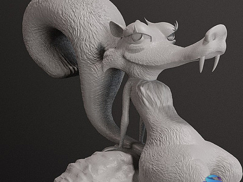 Scrat Scratte s with Presupported STL Files 3D Baskı Modeli