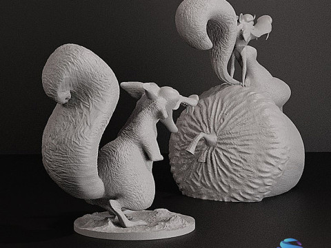 Scrat Scratte s with Presupported STL Files 3D Baskı Modeli