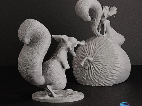 Scrat Scratte s with Presupported STL Files 3D Print Model