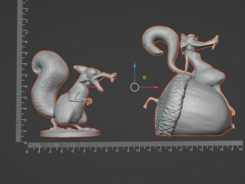 Scrat Scratte s with Presupported STL Files 3D Baskı Modeli