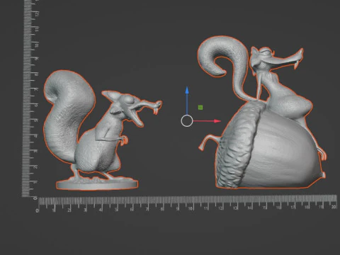 Scrat Scratte s with Presupported STL Files 3D Print Model
