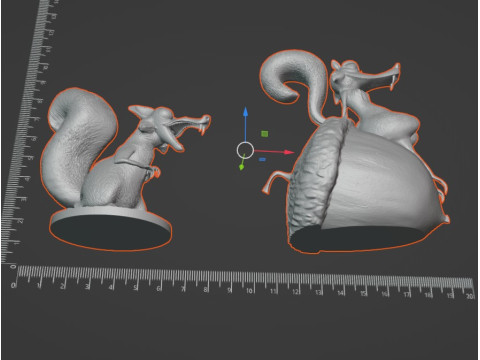 Scrat Scratte s with Presupported STL Files 3D Baskı Modeli