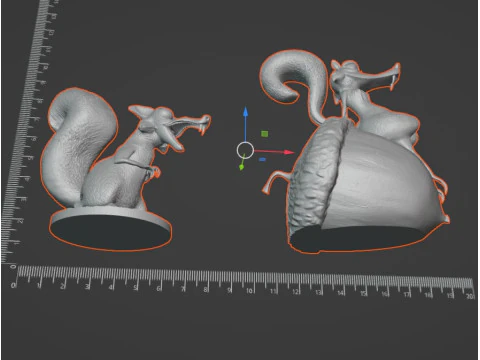 Scrat Scratte s with Presupported STL Files 3D Print Model