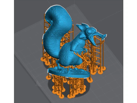 Scrat Scratte s with Presupported STL Files 3D Print Model