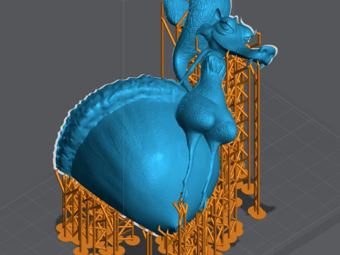 Scrat Scratte s with Presupported STL Files 3D Baskı Modeli