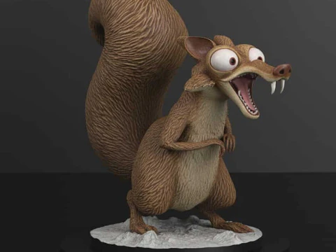 Scrat Scrattes 带有预先支持的 STL 文件 3D 打印模型