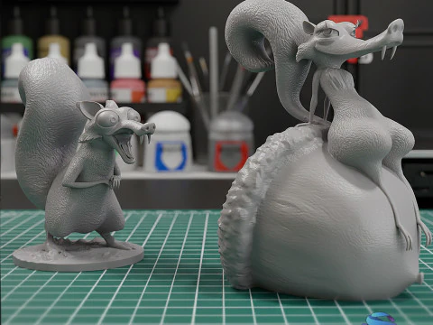 Scrat Scratte s with Presupported STL Files 3D Print Model