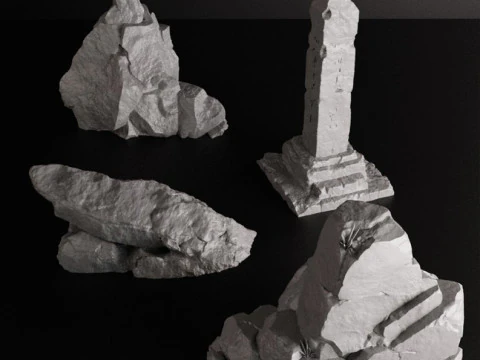 Forest Terrain Pack 1 - Tabletop STL Set Pre-Supported 3D Print Model