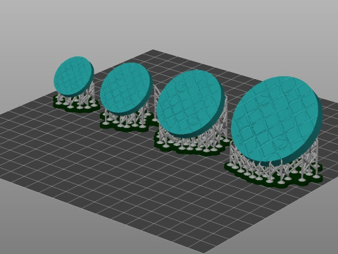 Ree Fantasy Base Damaged Floor Tiles 25-32-40-50mm SLA Pre-Supported STL 3D-printmodel