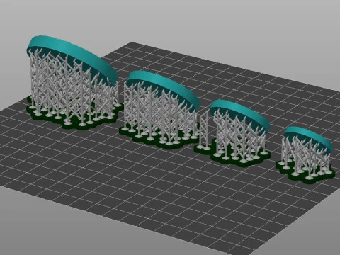 Ancient Ruins Base Set Broken Floor Roman Columns 25-32-40-50mm Pre-supported for SLA 3D Print Model