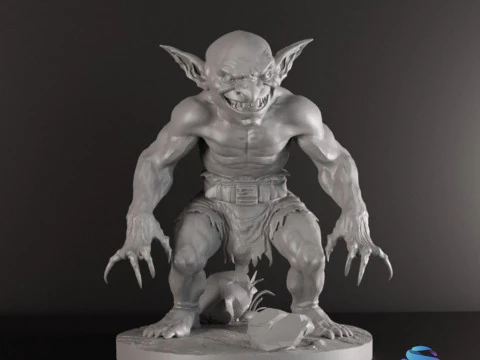 Goblin Warriors 3 Highly Detailed Miniatures STL Presupported Chitubox 3D Print Model