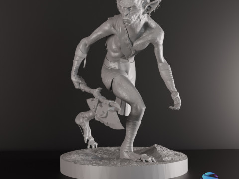 Goblin Warriors 3 Highly Detailed Miniatures STL Presupported Chitubox 3D Print Model