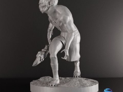 Goblin Warriors 3 Highly Detailed Miniatures STL Presupported Chitubox 3D Print Model