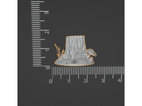 Chopped Tree Terrain Miniature Pre-Supported STL 3D Принт Модель