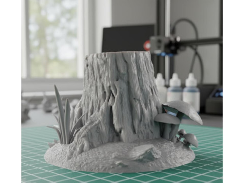 Chopped Tree Terrain Miniature Pre-Supported STL 3D printmodel