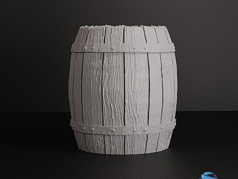 Highly Detailed Barrel Miniature 20mm 25mm Pre-supported STL for SLA PrusaSlicer Ready 3Dプリントモデル
