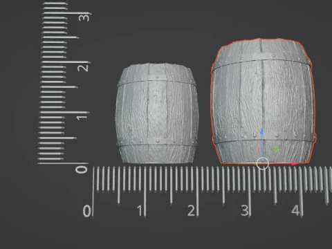 Highly Detailed Barrel Miniature 20mm 25mm Pre-supported STL for SLA PrusaSlicer Ready 3D Print Model
