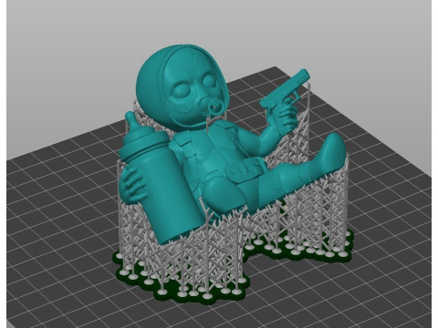 Baby Deadpool Sitting Modelo de Impressão 3D
